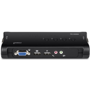 TRENDnet TK-409K 4-Port Desktop KVM Switch with Audio, 2048 x 1536 resolution, 2 USB, 1 x VGA/SVGA HDB 15-pin (F)